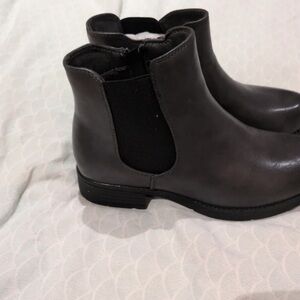 Chic Dark Gray Combat Boots